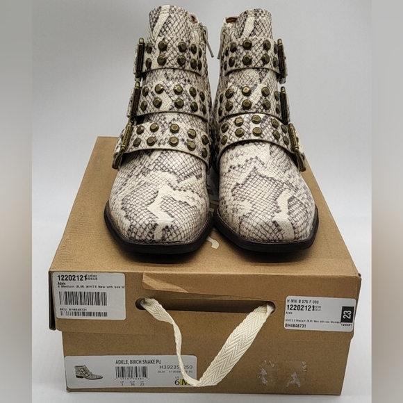 1072- Zodiac Adele Birch Snake Vegan Ankle Boots Size 6 M NWT - Picture 9 of 11